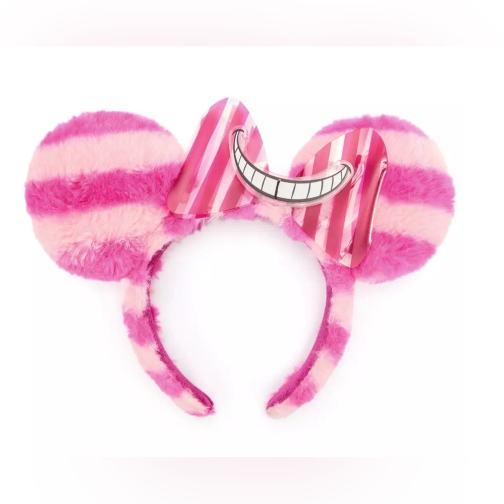 Disney Parks Striped Cheshire Cat Ears Headband with Iconic Grin
